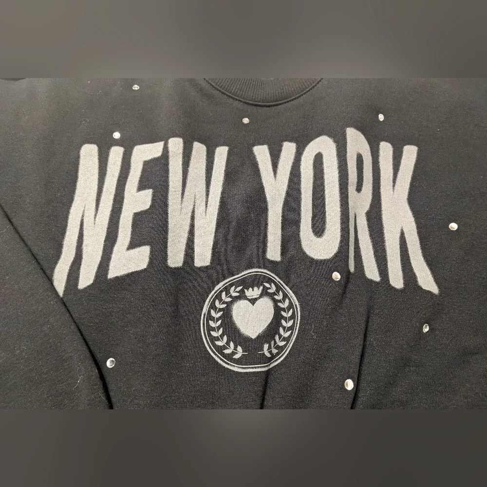 The Children's Place Cropped Rhinestone NYC Sweatshirt Bundle sz XXL 16 NWT